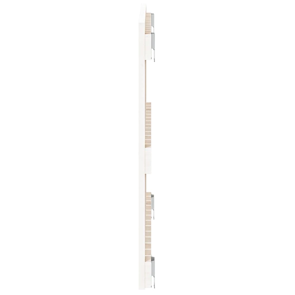 sengegavl 82,5x3x60 cm massivt fyrretræ hvid