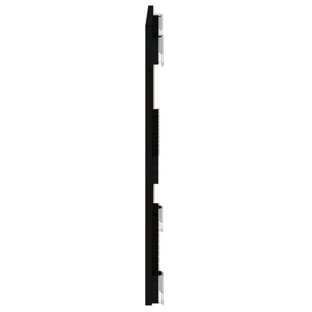 sengegavl 82,5x3x60 cm massivt fyrretræ sort