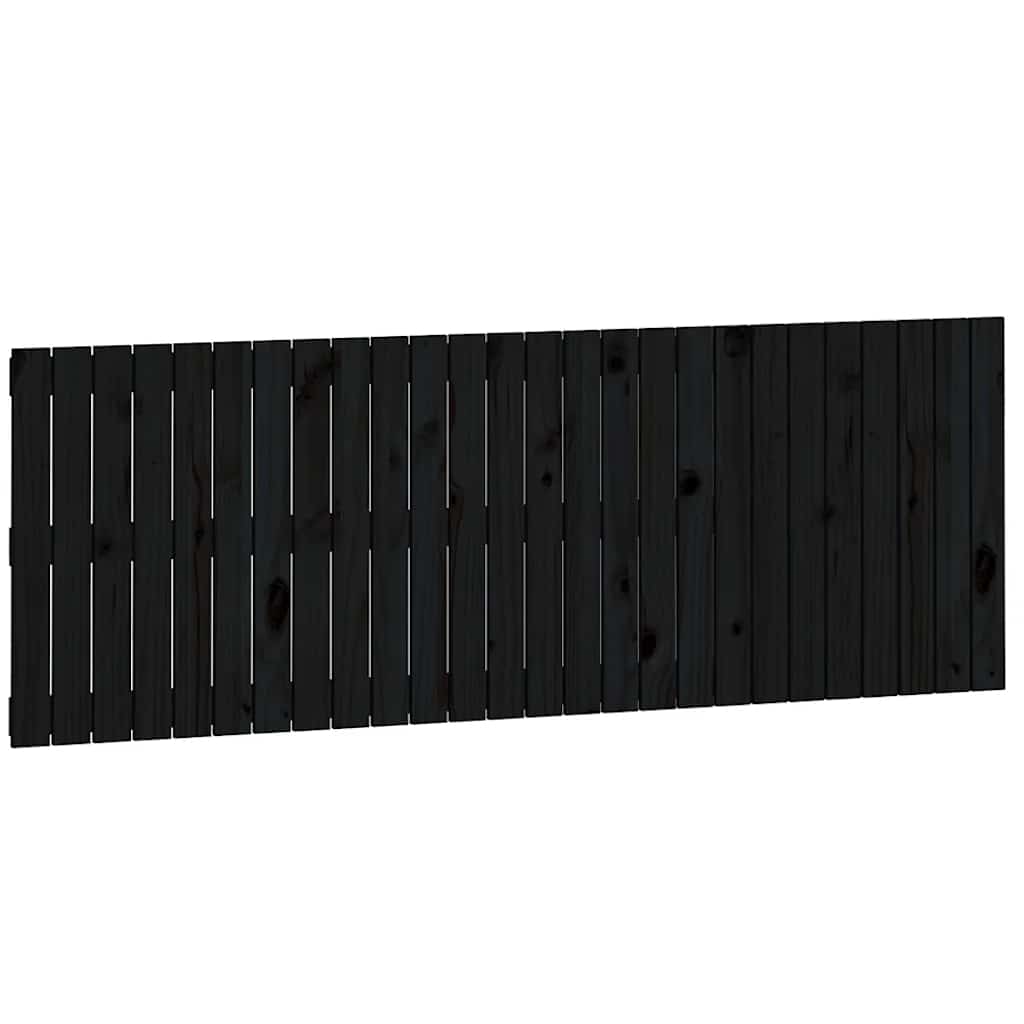 sengegavl 166x3x60 cm massivt fyrretræ sort