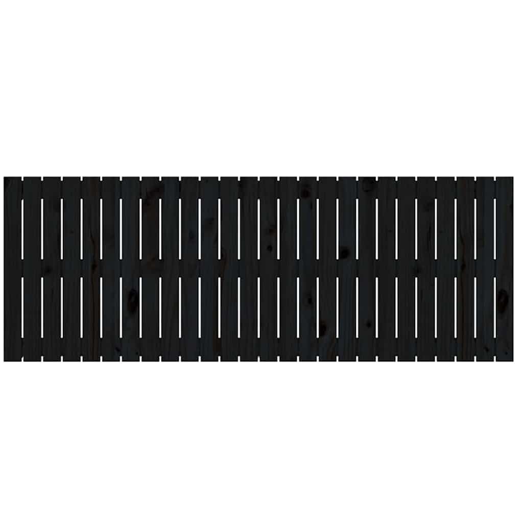 sengegavl 166x3x60 cm massivt fyrretræ sort