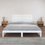 sengegavl 185x3x60 cm massivt fyrretræ hvid