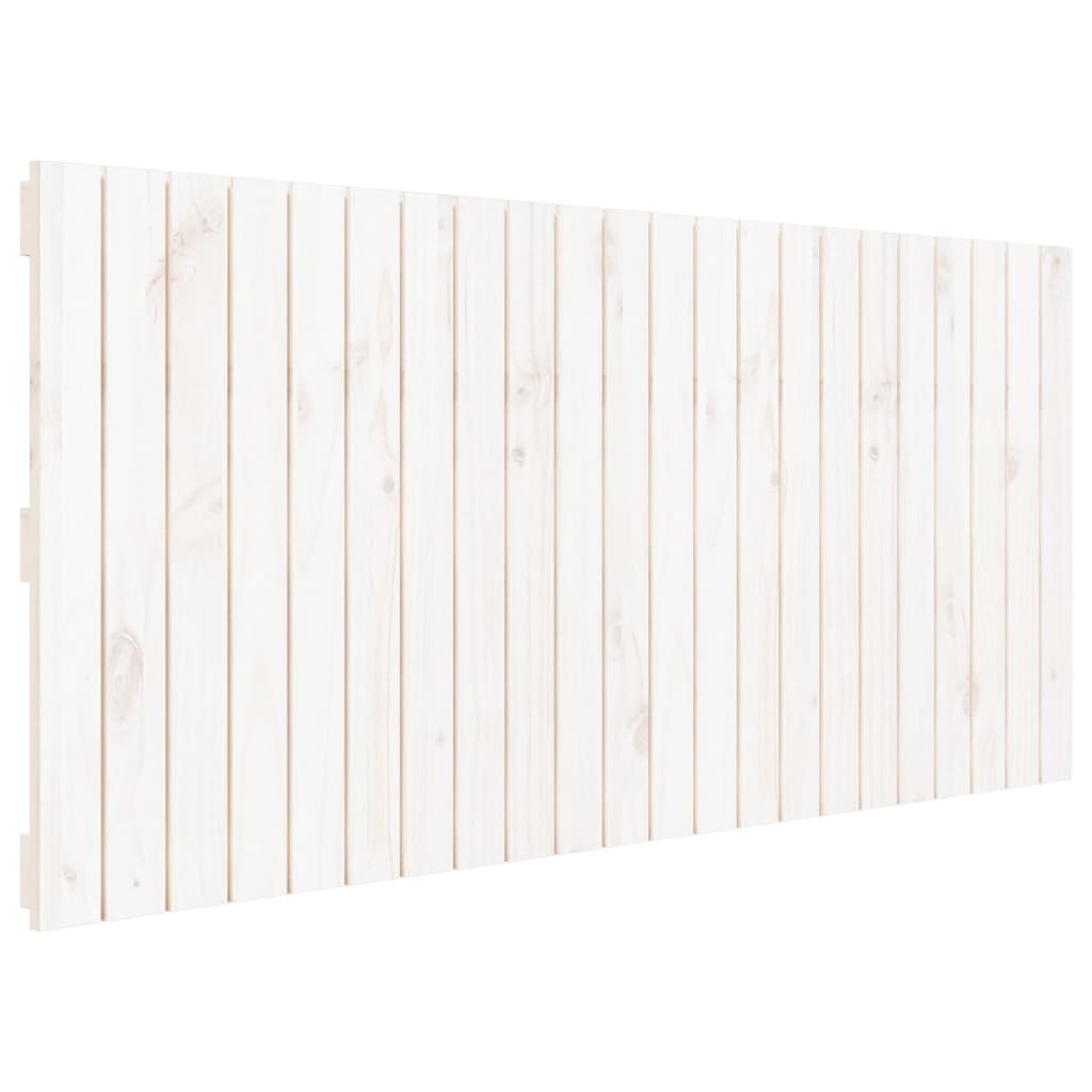 sengegavl 140x3x60 cm massivt fyrretræ hvid