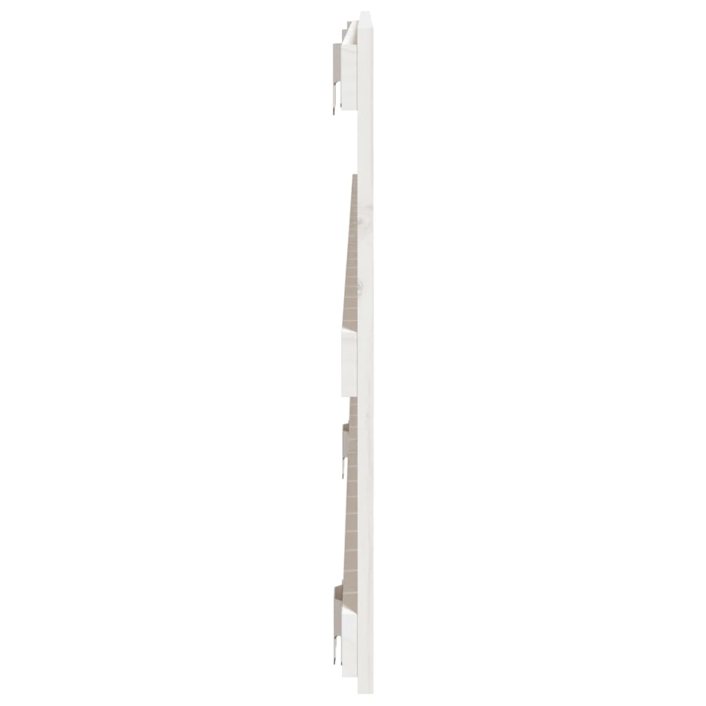 sengegavl 140x3x60 cm massivt fyrretræ hvid