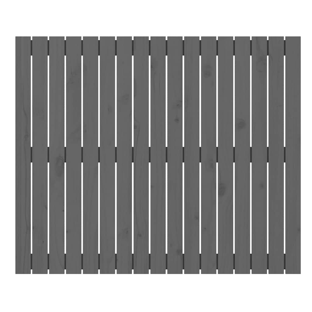 sengegavl 108x3x90 cm massivt fyrretræ grå