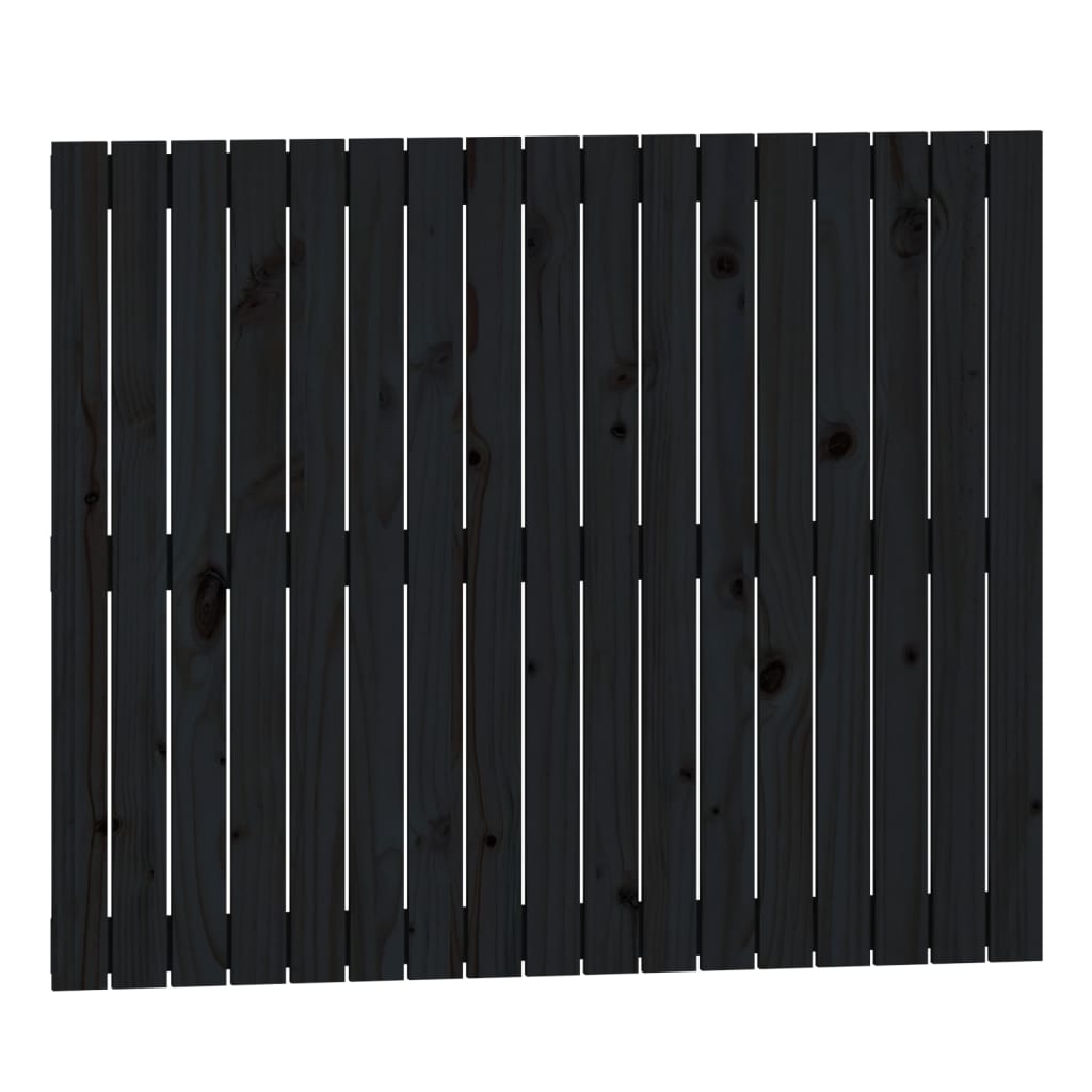 sengegavl 108x3x90 cm massivt fyrretræ sort