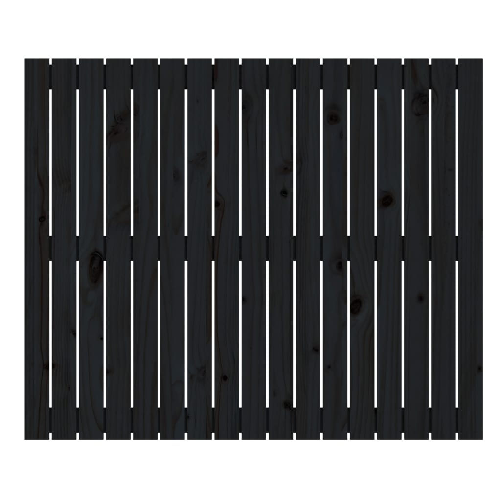 sengegavl 108x3x90 cm massivt fyrretræ sort
