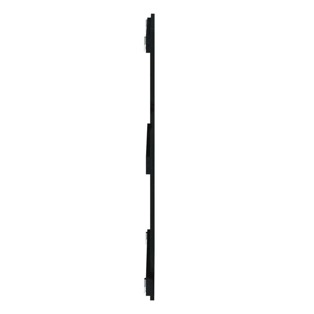 sengegavl 108x3x90 cm massivt fyrretræ sort