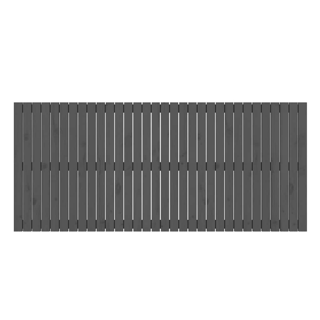 sengegavl 204x3x90 cm massivt fyrretræ grå