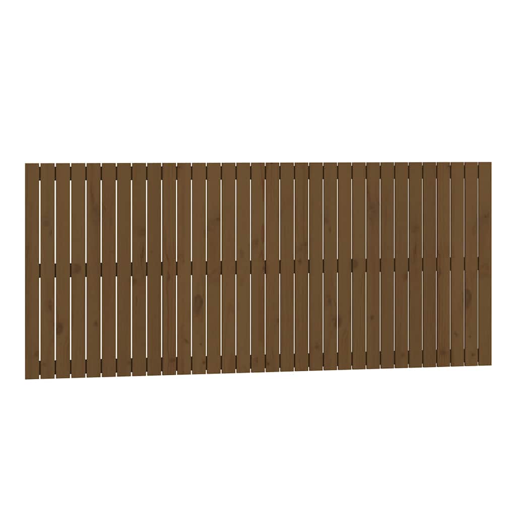 sengegavl 204x3x90 cm massivt fyrretræ gyldenbrun