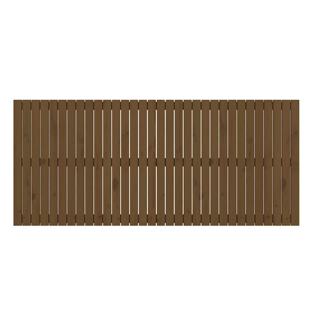 sengegavl 204x3x90 cm massivt fyrretræ gyldenbrun