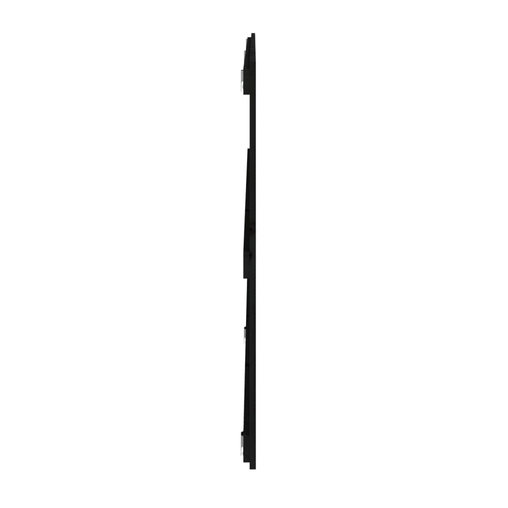 sengegavl 204x3x90 cm massivt fyrretræ sort