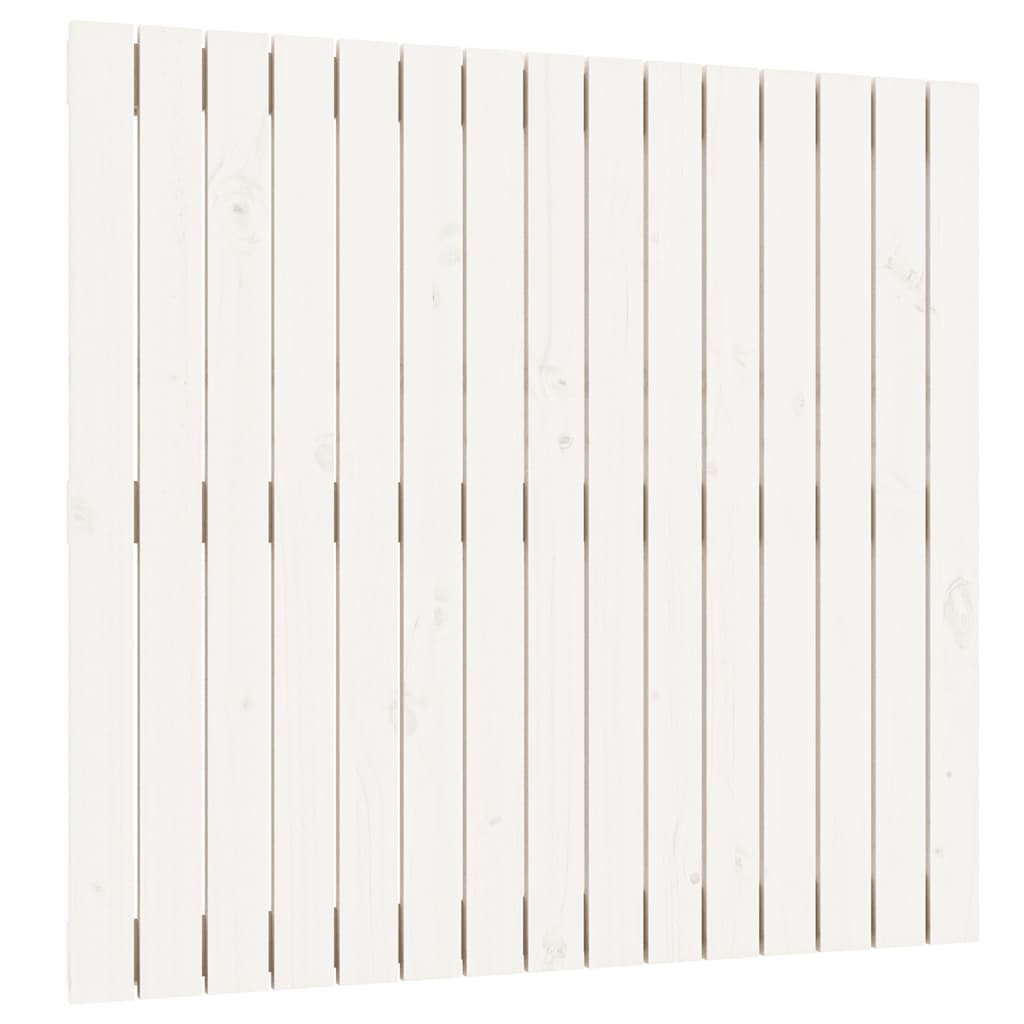 sengegavl 95,5x3x90 cm massivt fyrretræ hvid