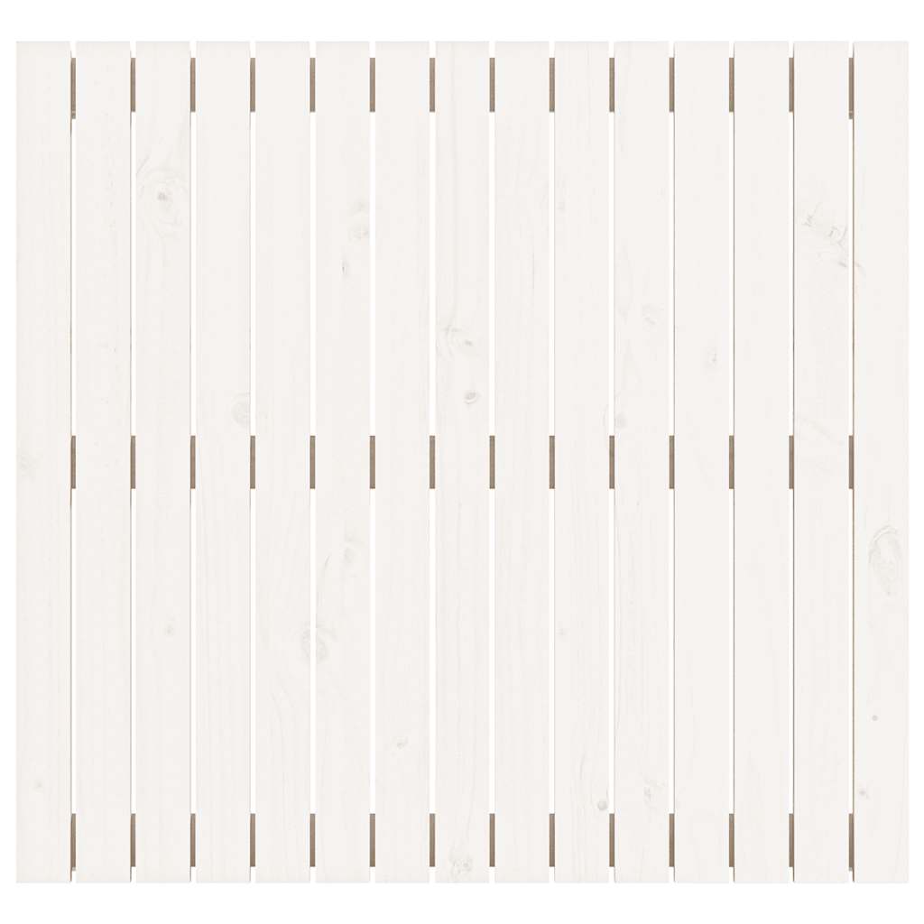 sengegavl 95,5x3x90 cm massivt fyrretræ hvid