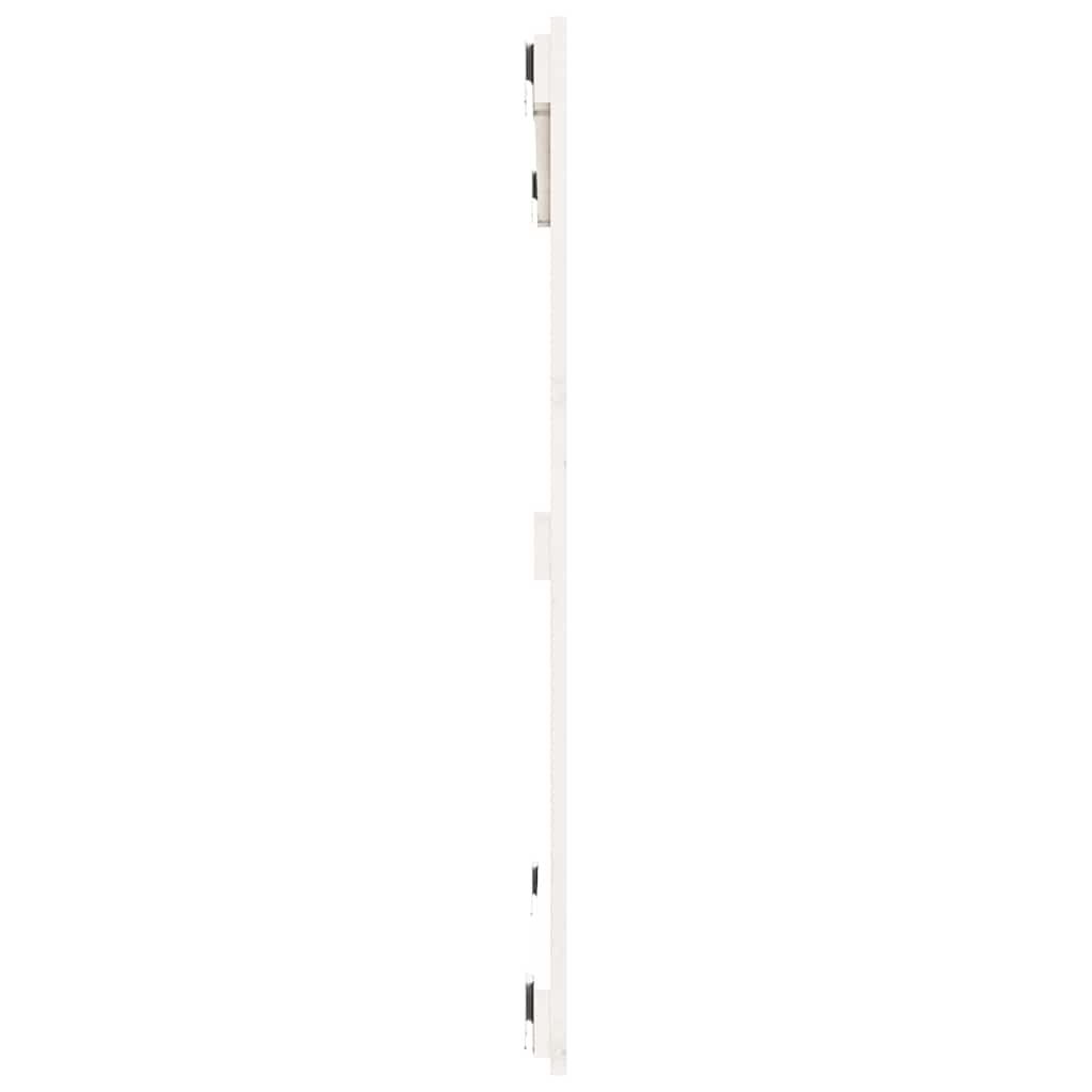 sengegavl 95,5x3x90 cm massivt fyrretræ hvid