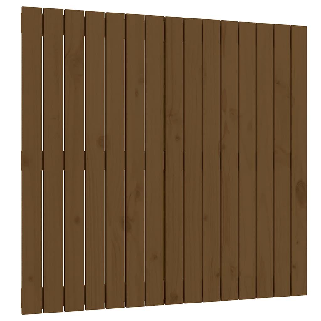 sengegavl 95,5x3x90 cm massivt fyrretræ gyldenbrun
