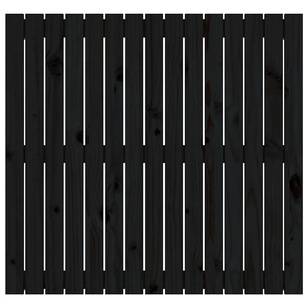sengegavl 95,5x3x90 cm massivt fyrretræ sort