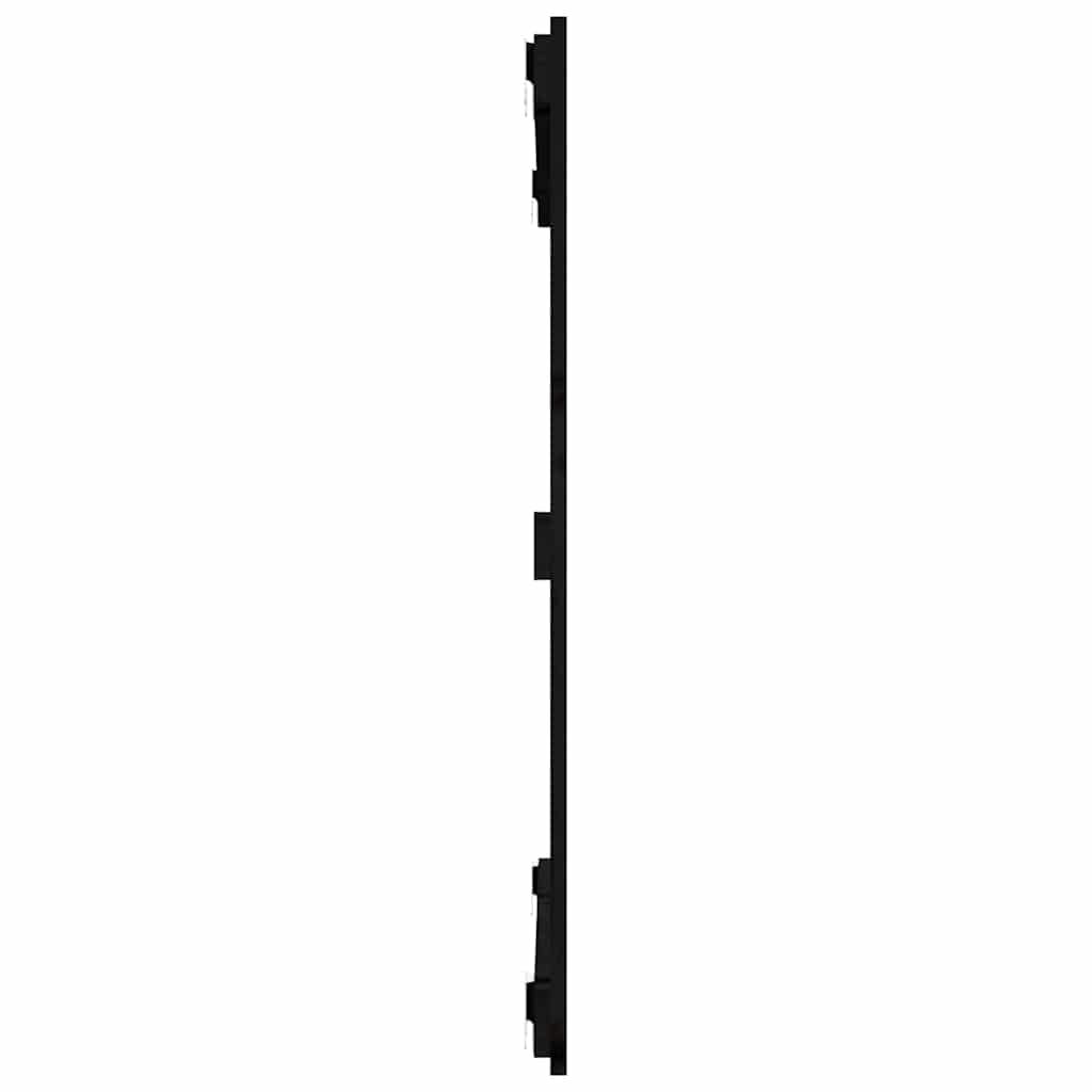 sengegavl 95,5x3x90 cm massivt fyrretræ sort