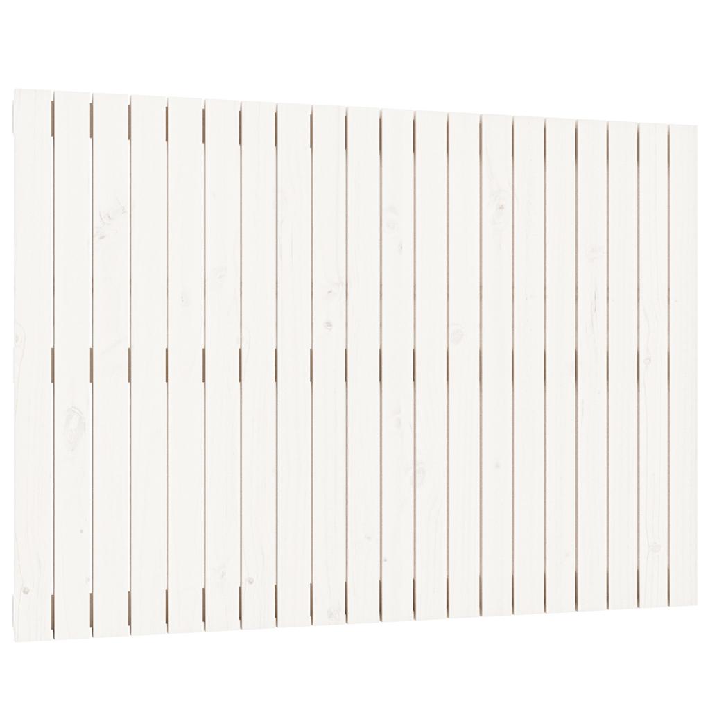 sengegavl 127,5x3x90 cm massivt fyrretræ hvid