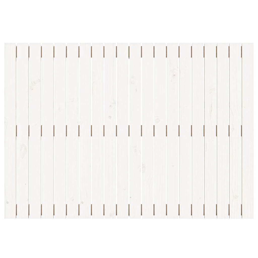 sengegavl 127,5x3x90 cm massivt fyrretræ hvid