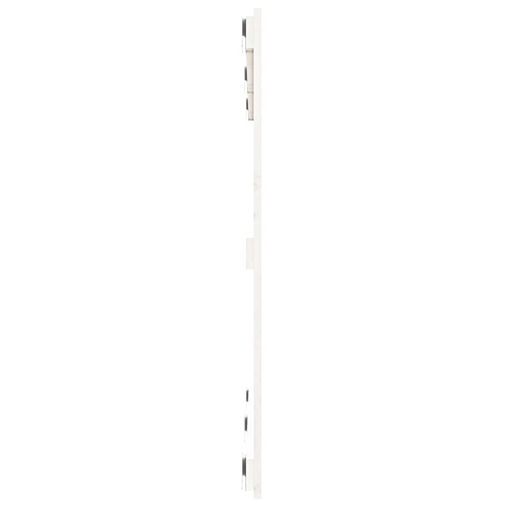 sengegavl 127,5x3x90 cm massivt fyrretræ hvid