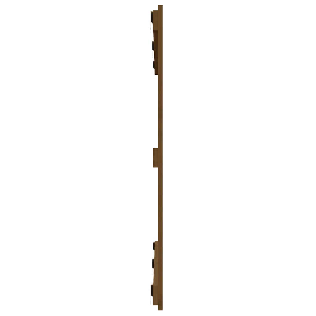 sengegavl 127,5x3x90 cm massivt fyrretræ gyldenbrun