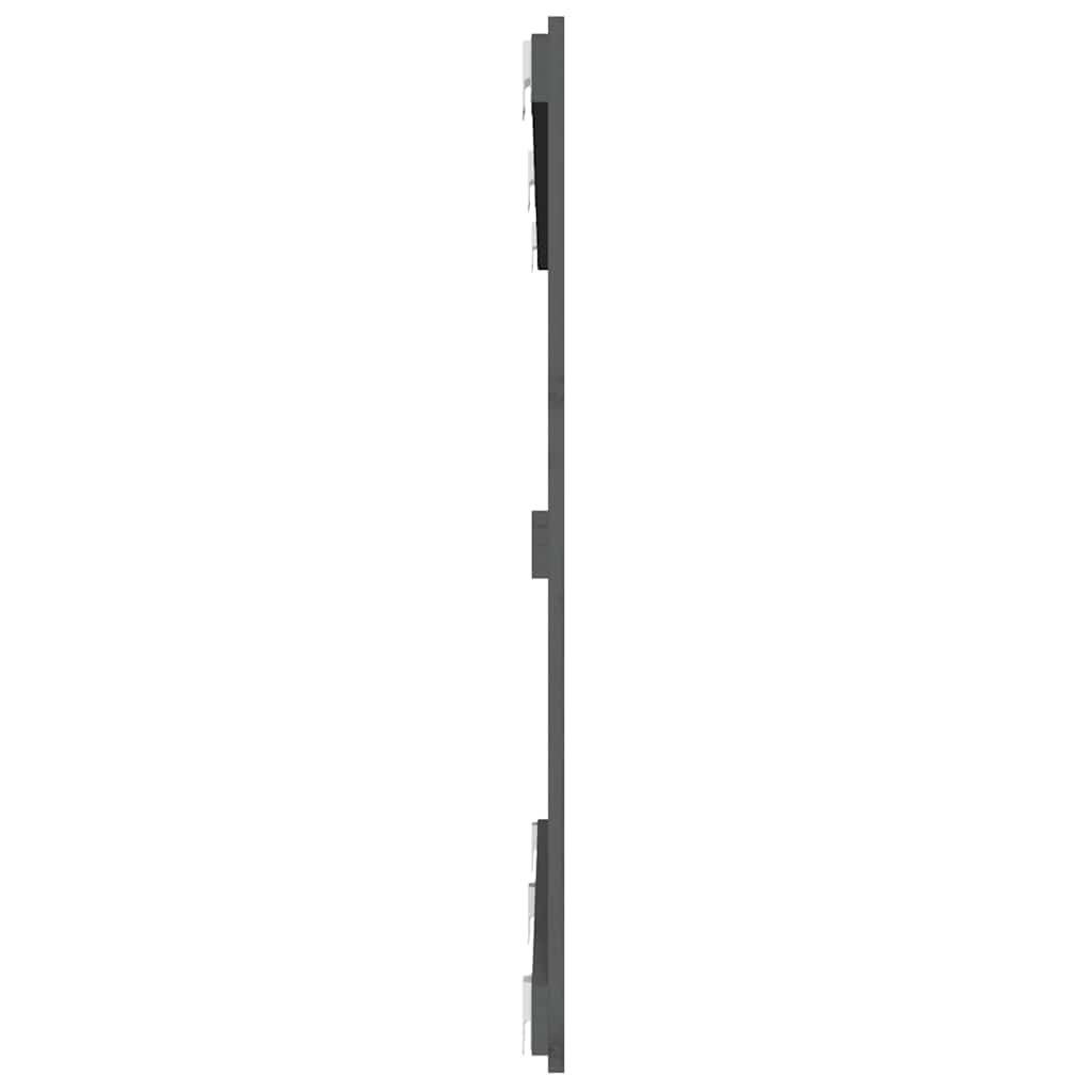 sengegavl 147x3x90 cm massivt fyrretræ grå