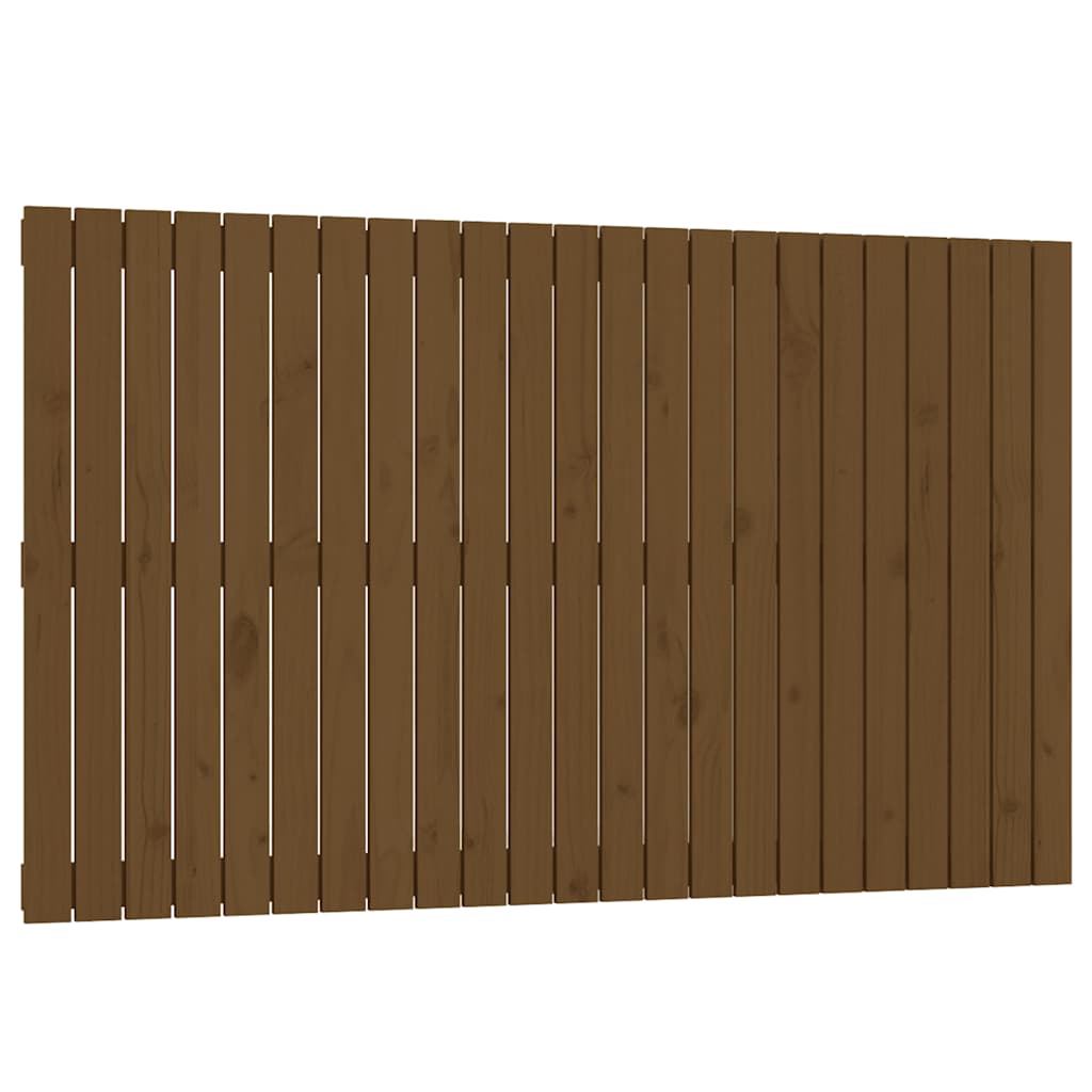 sengegavl 147x3x90 cm massivt fyrretræ gyldenbrun
