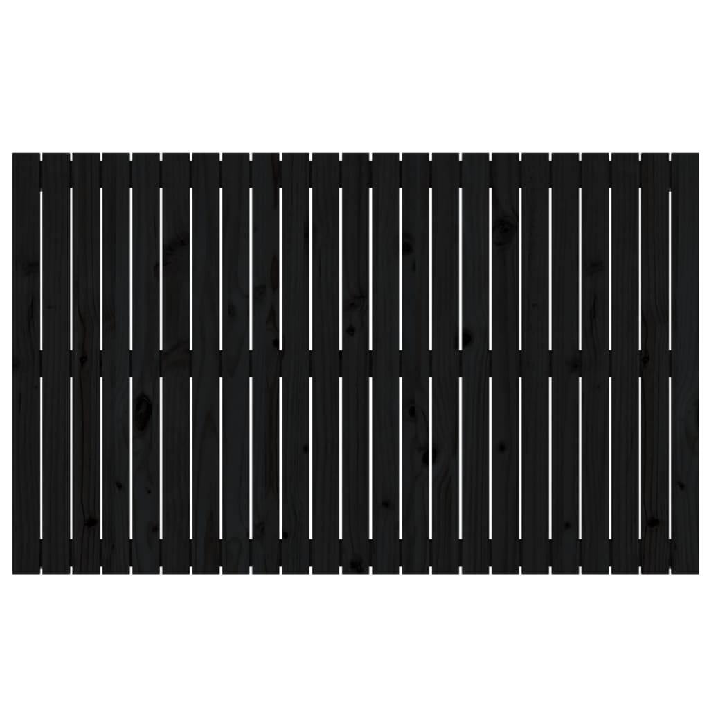 sengegavl 147x3x90 cm massivt fyrretræ sort