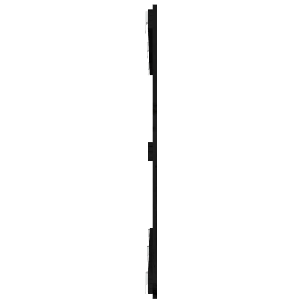 sengegavl 147x3x90 cm massivt fyrretræ sort