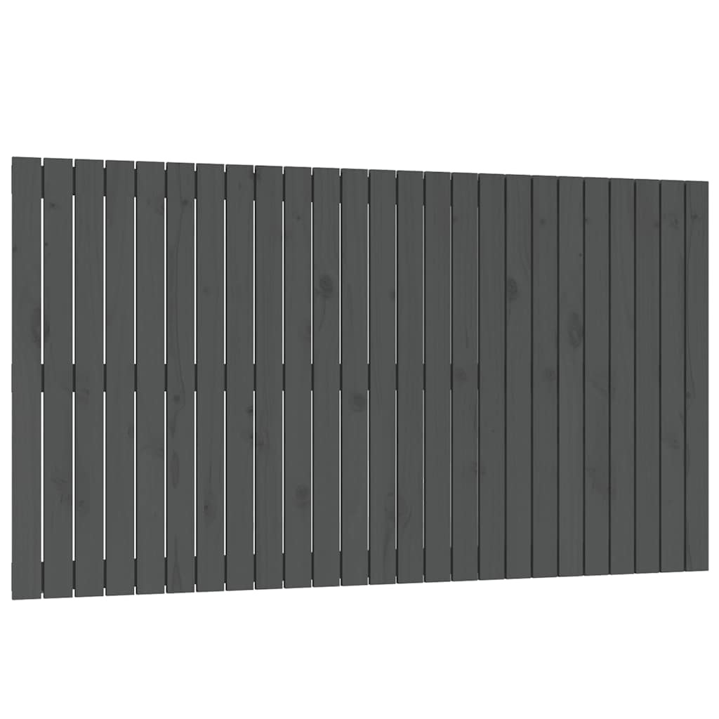 sengegavl 159,5x3x90 cm massivt fyrretræ grå