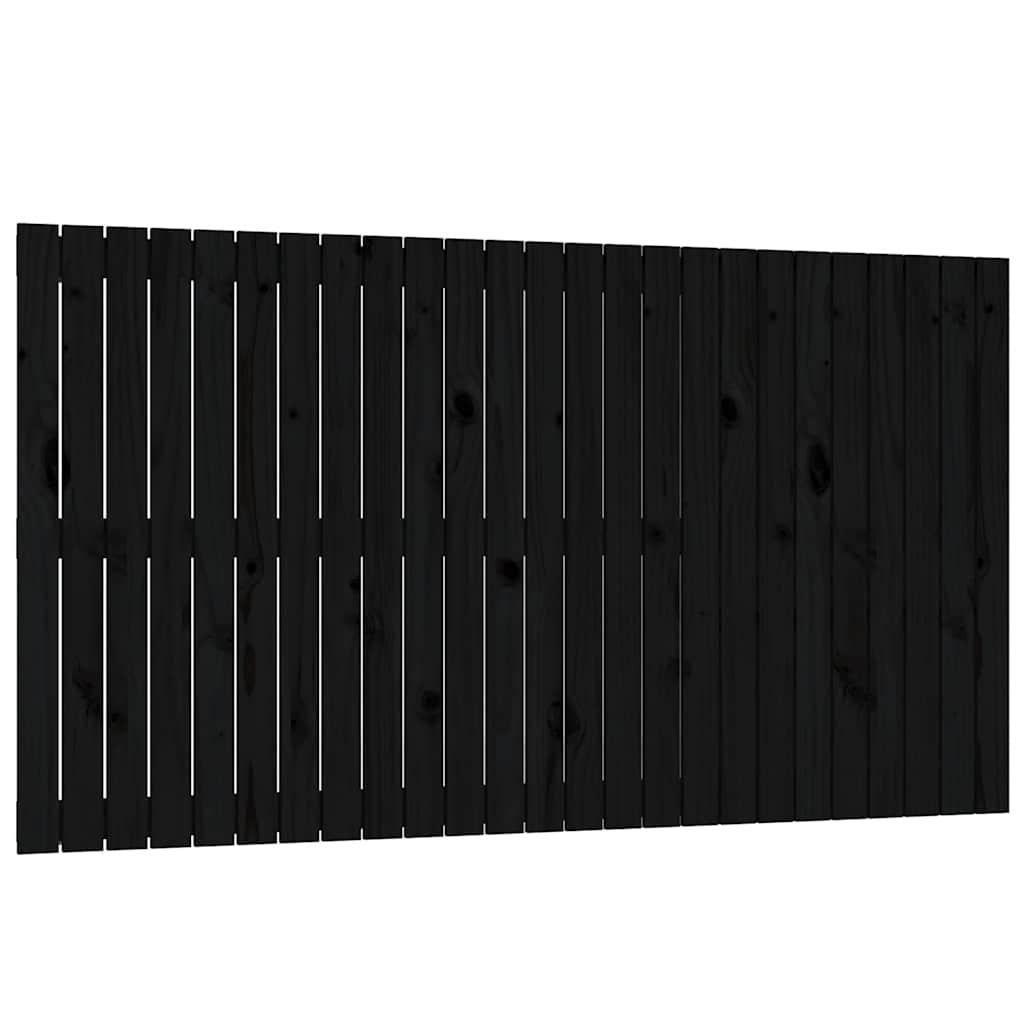 sengegavl 159,5x3x90 cm massivt fyrretræ sort