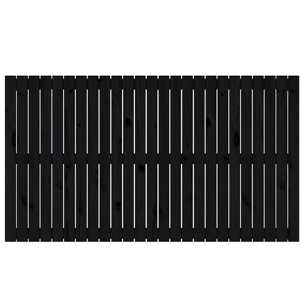 sengegavl 159,5x3x90 cm massivt fyrretræ sort