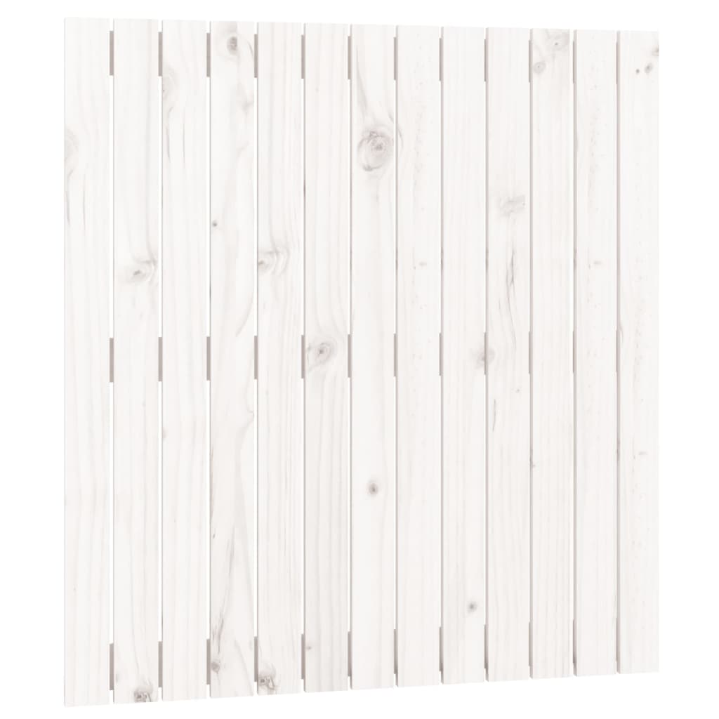 sengegavl 82,5x3x90 cm massivt fyrretræ hvid