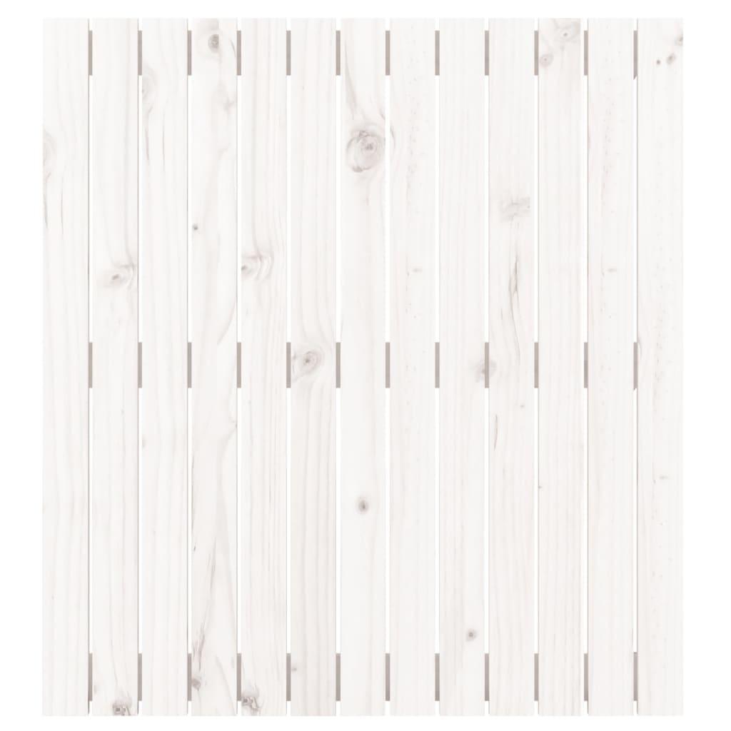 sengegavl 82,5x3x90 cm massivt fyrretræ hvid