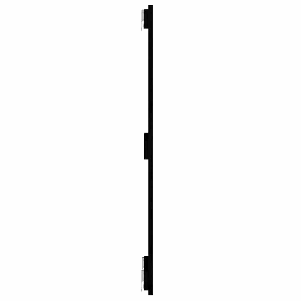 sengegavl 82,5x3x90 cm massivt fyrretræ sort