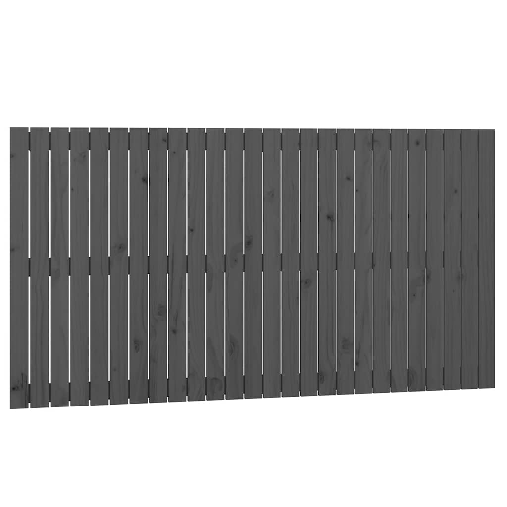 sengegavl 166x3x90 cm massivt fyrretræ grå