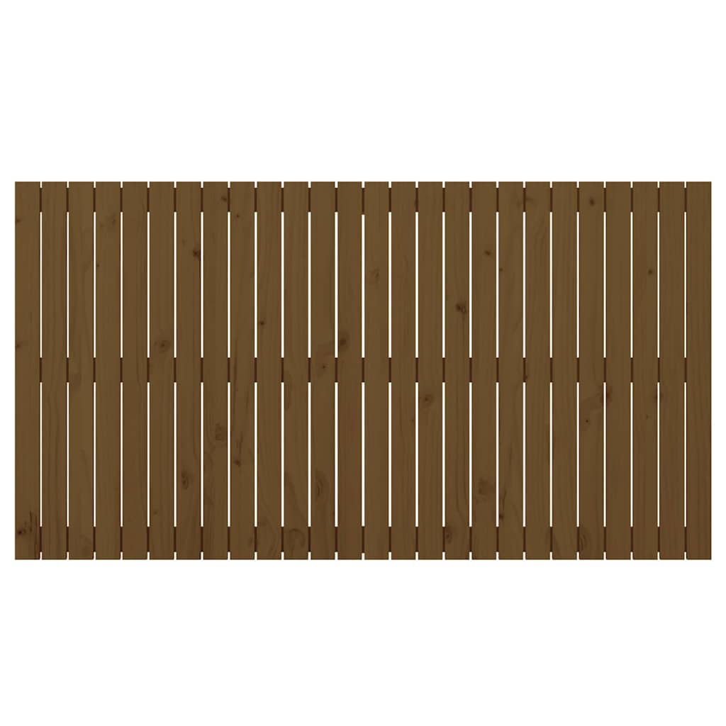 sengegavl 166x3x90 cm massivt fyrretræ gyldenbrun