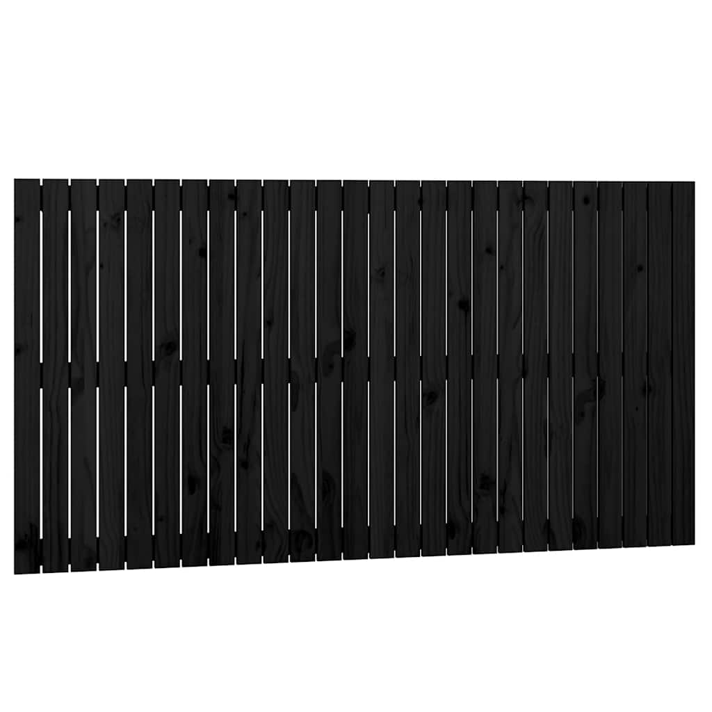 sengegavl 166x3x90 cm massivt fyrretræ sort