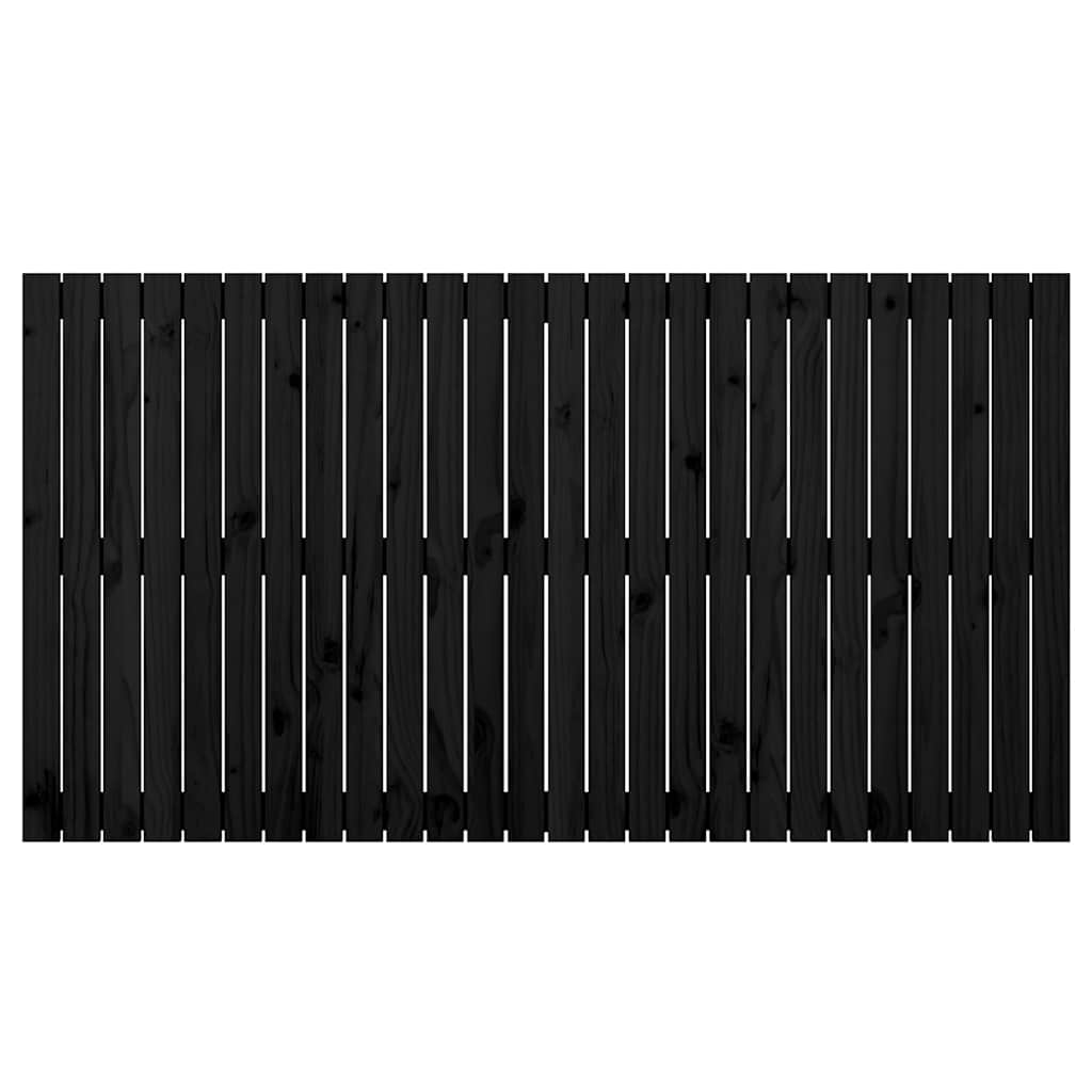 sengegavl 166x3x90 cm massivt fyrretræ sort