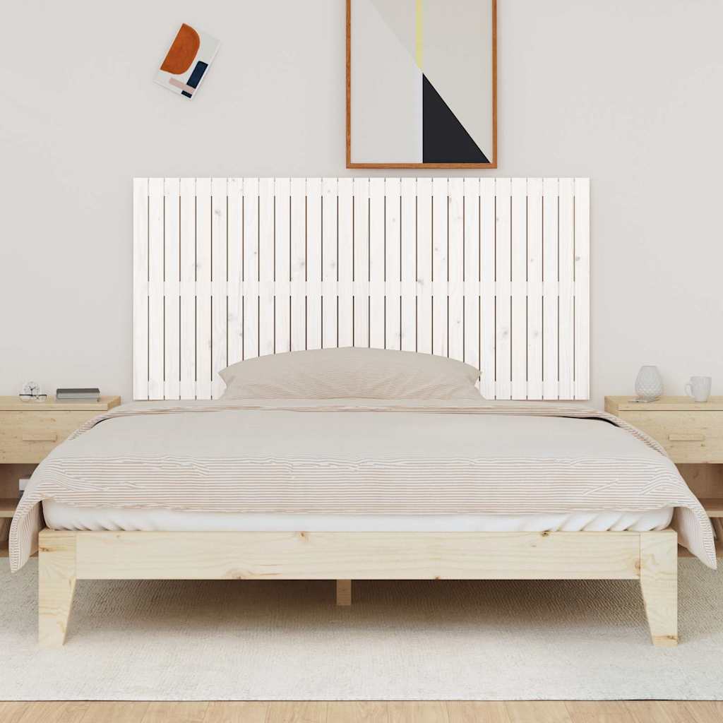 sengegavl 185x3x90 cm massivt fyrretræ hvid
