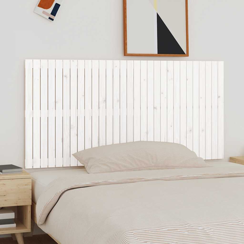 sengegavl 185x3x90 cm massivt fyrretræ hvid