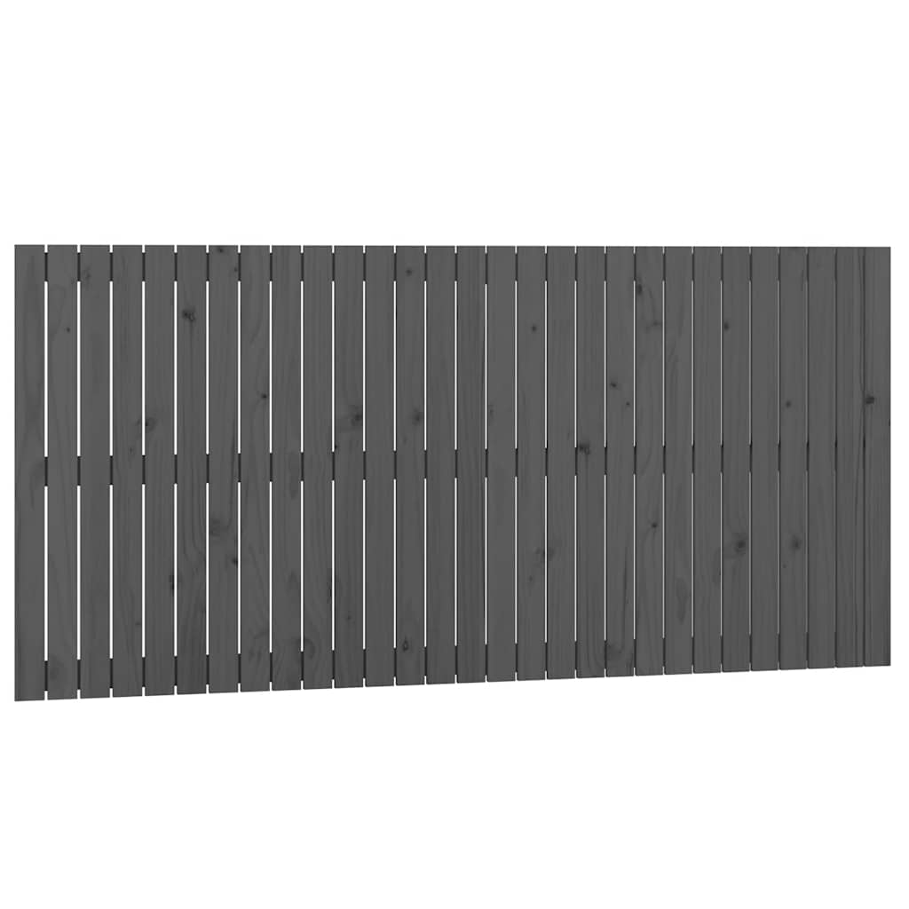 sengegavl 185x3x90 cm massivt fyrretræ grå