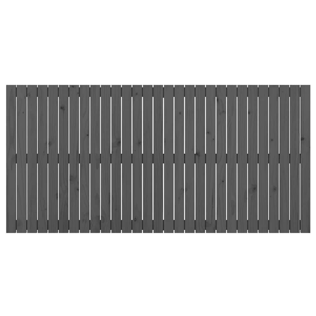 sengegavl 185x3x90 cm massivt fyrretræ grå