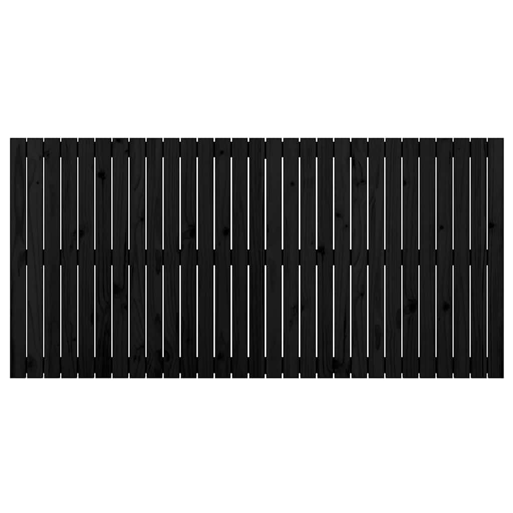 sengegavl 185x3x90 cm massivt fyrretræ sort