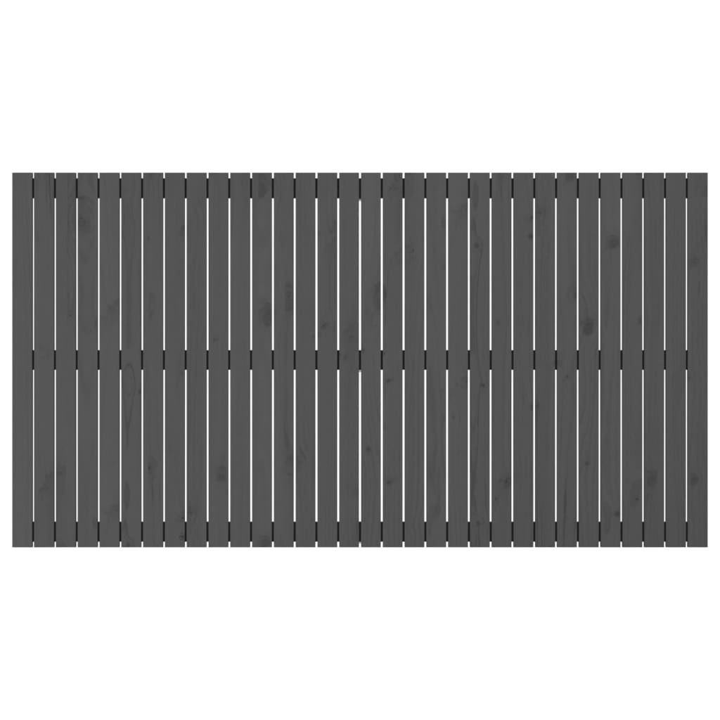 sengegavl 204x3x110 cm massivt fyrretræ grå