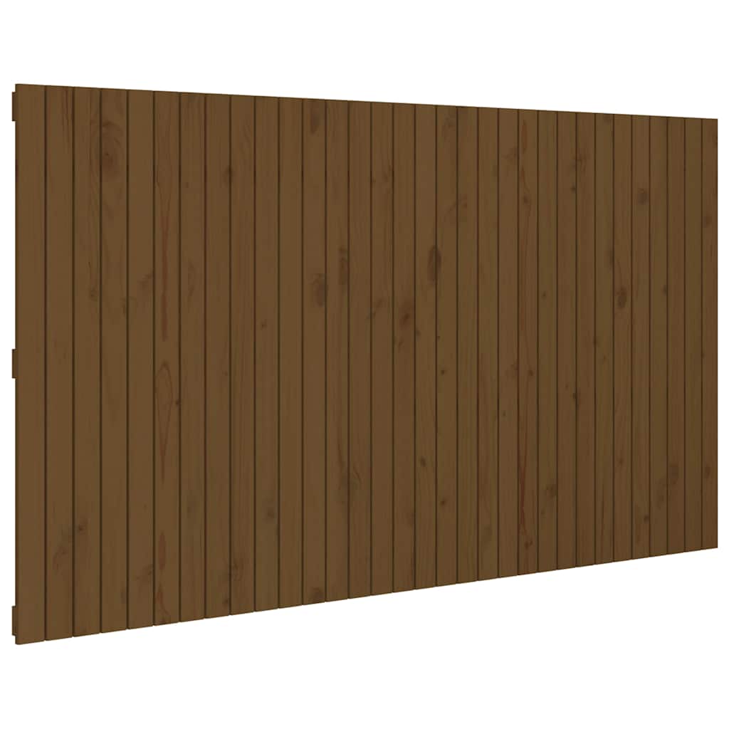 sengegavl 204x3x110 cm massivt fyrretræ gyldenbrun