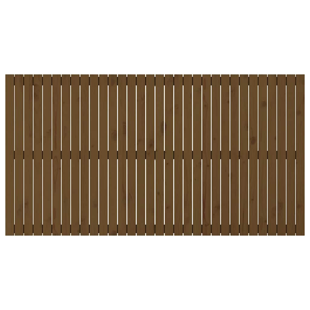 sengegavl 204x3x110 cm massivt fyrretræ gyldenbrun