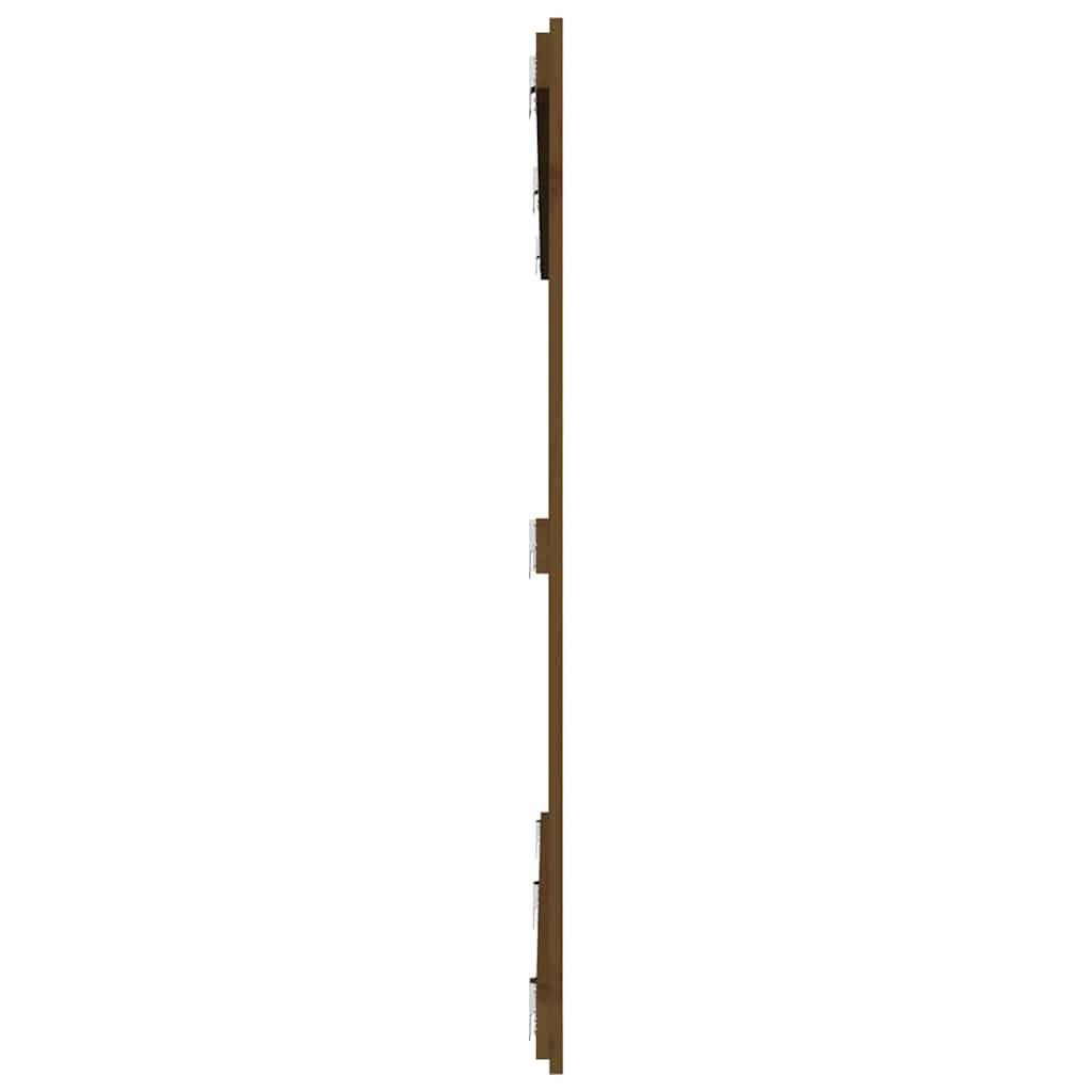 sengegavl 204x3x110 cm massivt fyrretræ gyldenbrun