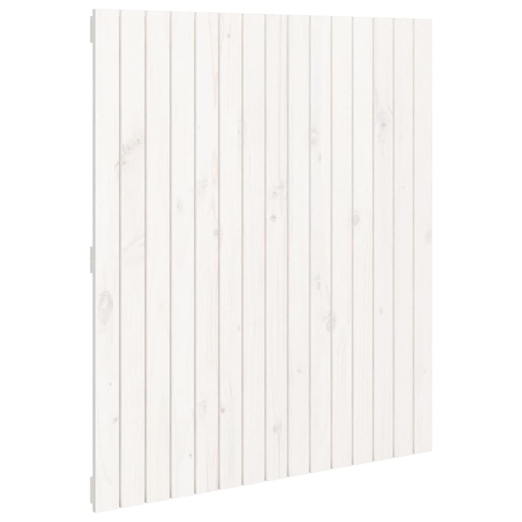sengegavl 95,5x3x110 cm massivt fyrretræ hvid