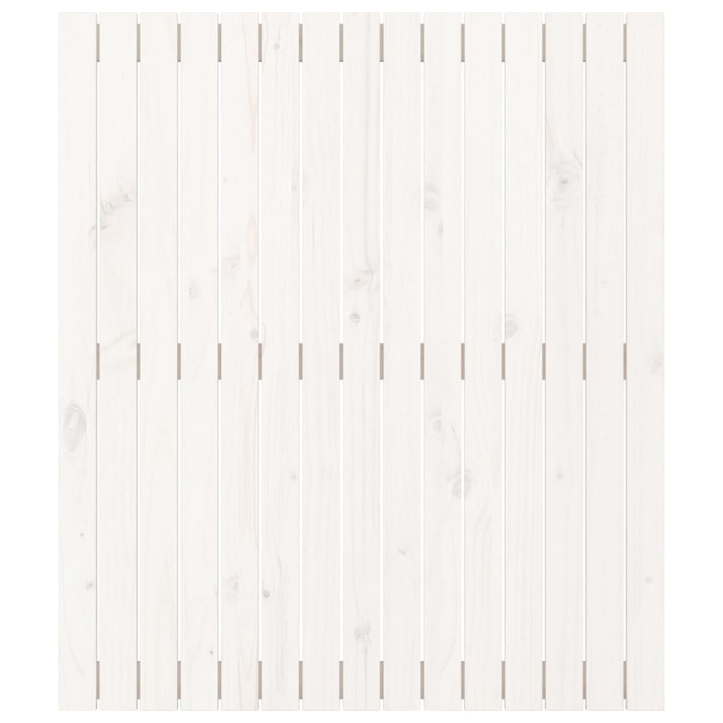 sengegavl 95,5x3x110 cm massivt fyrretræ hvid